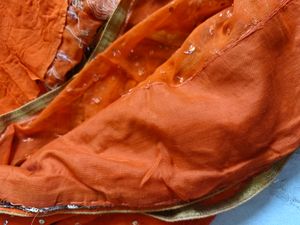 Beautiful Wedding Wear Orange Saree
