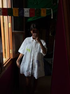 Oversized White Button-Up Shirt