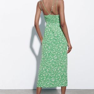 Zara New Celebs Bohemian Floral Midi Dress