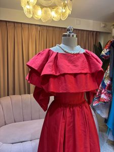 Stunning Red Ruffled Gown