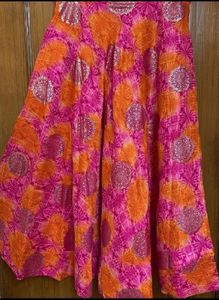 🆕Vibrant Pink &amp; Orange Ethnic Skirt/Lehnga