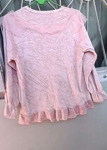 Light Pink Crinkle Top