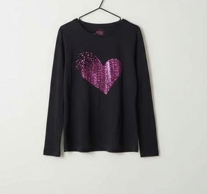 Cute Black Long Sleeve Tee
