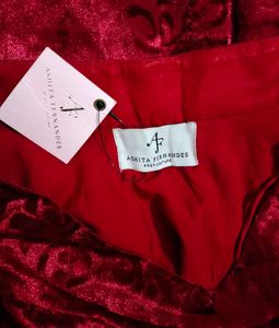 Red Velvet Skater Skirt