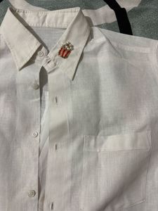 Unique White Shirt with Embellishments