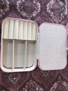Pink Travel Jewelry Organizer Box