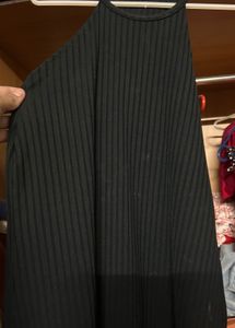Ribbed Black Halter Neck Top