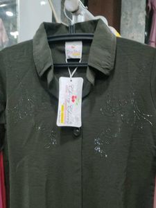 Casual Olive Green Dress