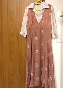 Layered Look Shirt Dress