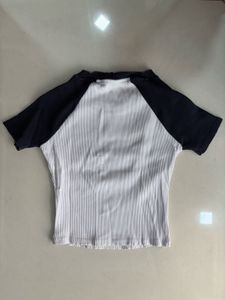 NEW YORK Graphic Ribbed Top