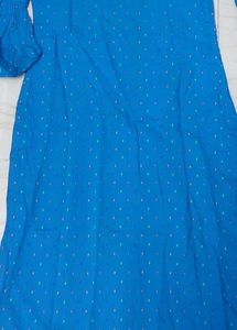Vibrant Blue Bell Sleeve kurti