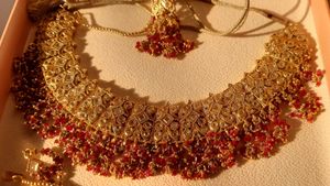 Wedding Imitation Necklace With Bangles Set