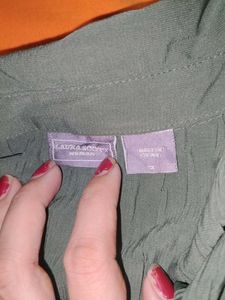 Green Textured Button-Up Shirt