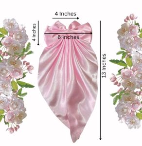 Satin Long Tail Hair Bow Clip