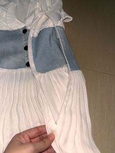 elegant white chiffon midi bohemian dress