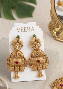 2 copper Unused Exquisite Traditional Gold Earring