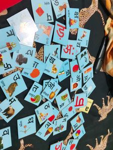 learning wooden hindi alphabet