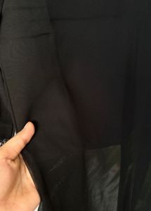 Elegant Black Kurta with Embroidered Sleeves