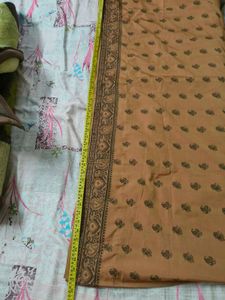 Elegant Brown Printed Saree