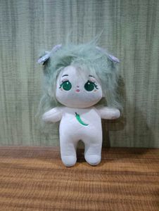 Cute Plush Doll with Green Hair