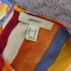 Forever 21 Vibrant Striped Sleeveless Top