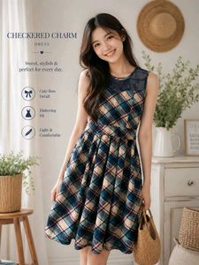 Plaid Fit & Flare Dress 👗