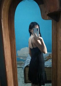 stretchable Black lace Mini Dress