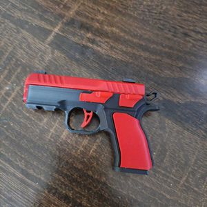 Toy Gun keychain  with blow back action- Red and B