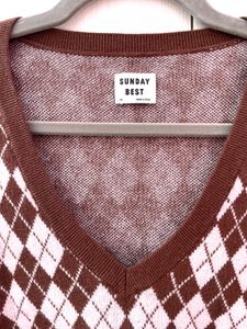 Sunday Best knitted Sweater Vest/Top (Size Xs-S)