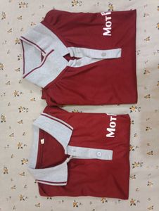 motion Maroon & Grey Polo T-Shirt COMBO