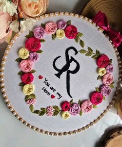 Couple Initials Hoop