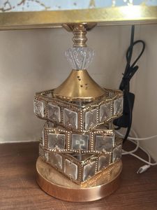 Elegant Table Lamp with Crystal Base