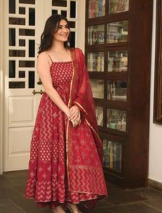 Bohemian Anarkali Dress with duppata