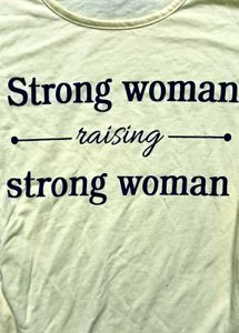 Yellow "Strong Woman" Graphic T-Shirt