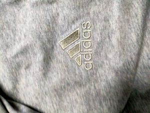 Adidas Grey Logo Sweatpants Jogger For Men
