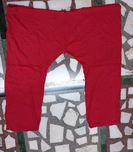 Red Cotton Palazzo Pants