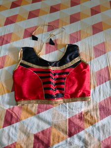 Designer Red & Black Blouse