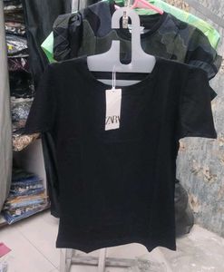 Zara Black Basic Tee