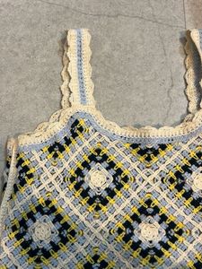 Crocheted Boho Crop Top