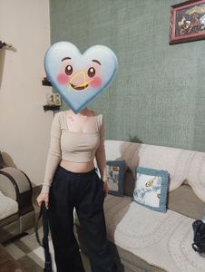 Beige Backless Crop Top