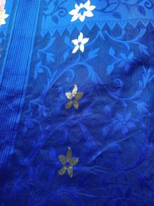 Royal Blue jamdani Saree