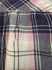 Checker pattern Shirt Dress By Coolclub