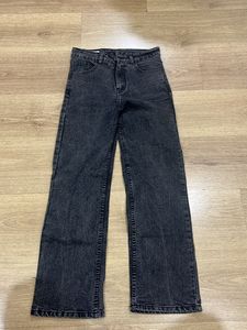 Korean Acid Wash Wide Leg Jeans Size 28