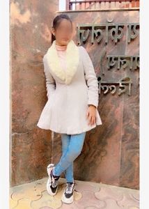 Chic Cream Coat with Fur Collar