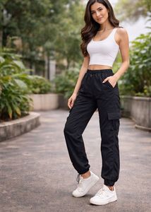 Stylish Black Cargo Pants🦋