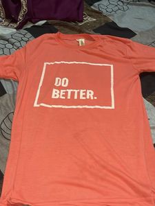 Coral "DO BETTER." Graphic Tee