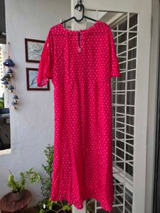 Almost new pink indo-westerm maxi dress