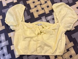 Sweetheart Puff Sleeve Crop Top