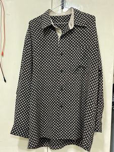 Patterned Button-Down Shirt