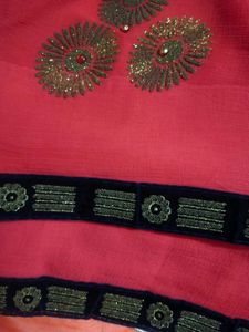 Beautiful Saree Red Colour Grab It Now